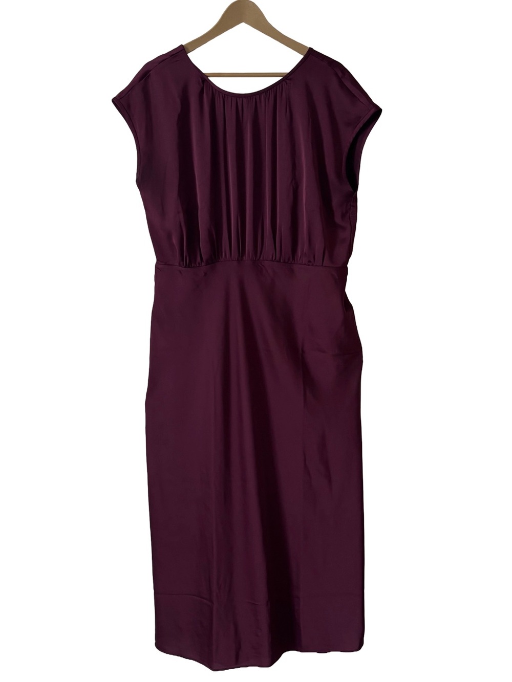 Ann Taylor Deep Plum Satin Gown/Dress